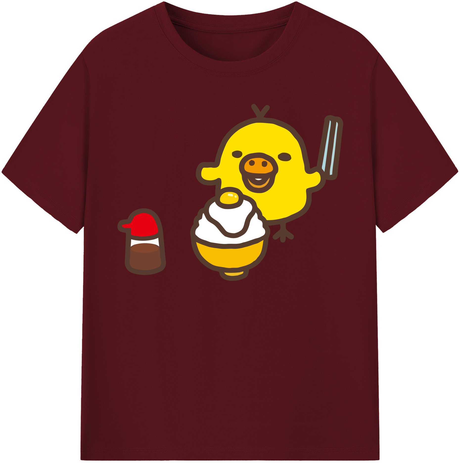 （画像用） リラックマ リラックマ キイロイトリ Rilakkuma Korilakkuma Kiiroitori 綿100％半袖Tシャツ（フロントプリント）